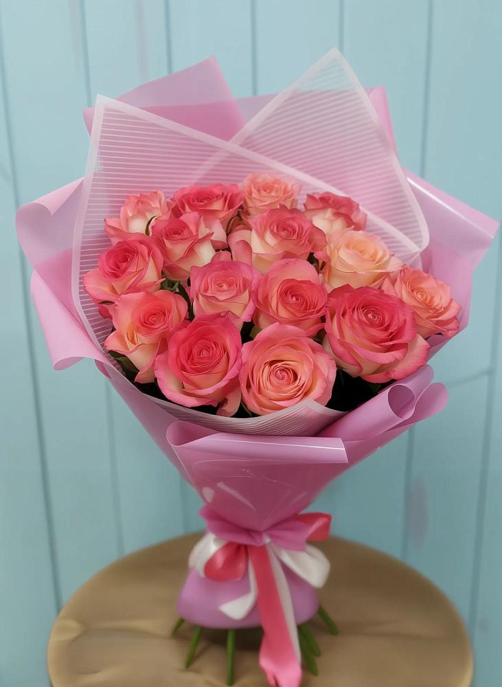 Букет 15 Розовых роз Равель в Верхней Кугульте