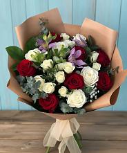 Букет цветов из:  Розы и Альстромерии в Верхней Кугульте