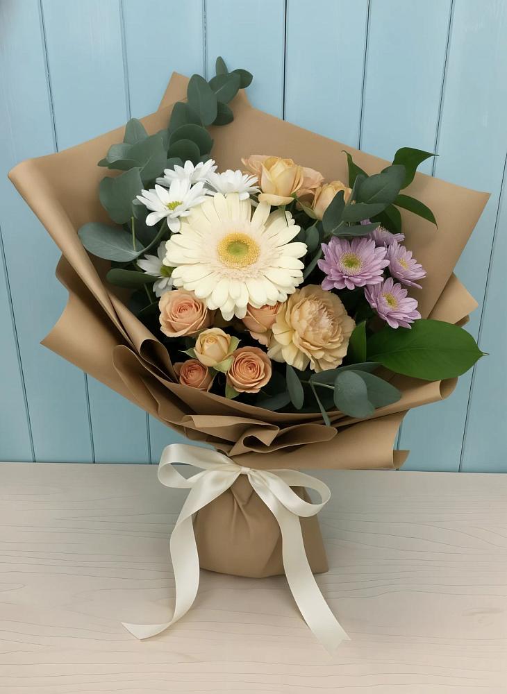 Букет цветов из: Герберы и Хризантемы в Верхней Кугульте