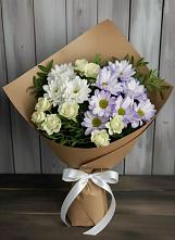 Букет цветов из:  Хризантемы и Розы в Верхней Кугульте