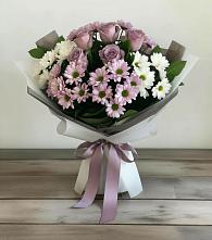 Букет цветов из:  Хризантемы и Розы в Верхней Кугульте