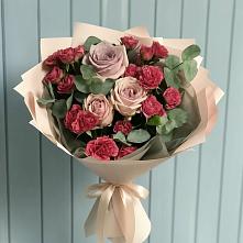 Букет цветов из:  Гвоздики и Розы в Верхней Кугульте