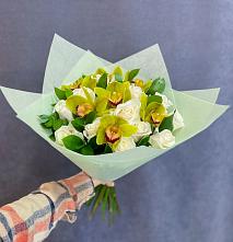 Букет цветов из:  Орхидеи и Розы в Верхней Кугульте